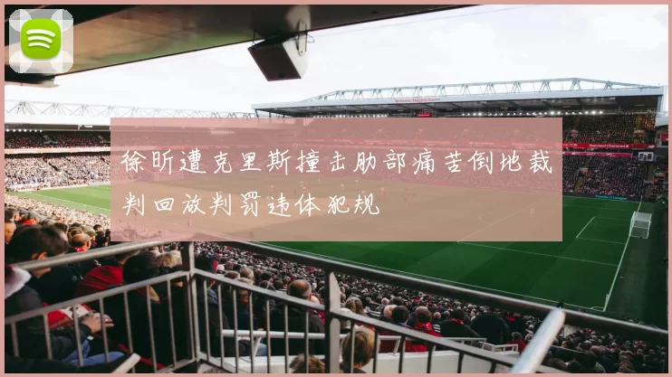 徐昕遭克里斯撞击肋部痛苦倒地裁判回放判罚违体犯规